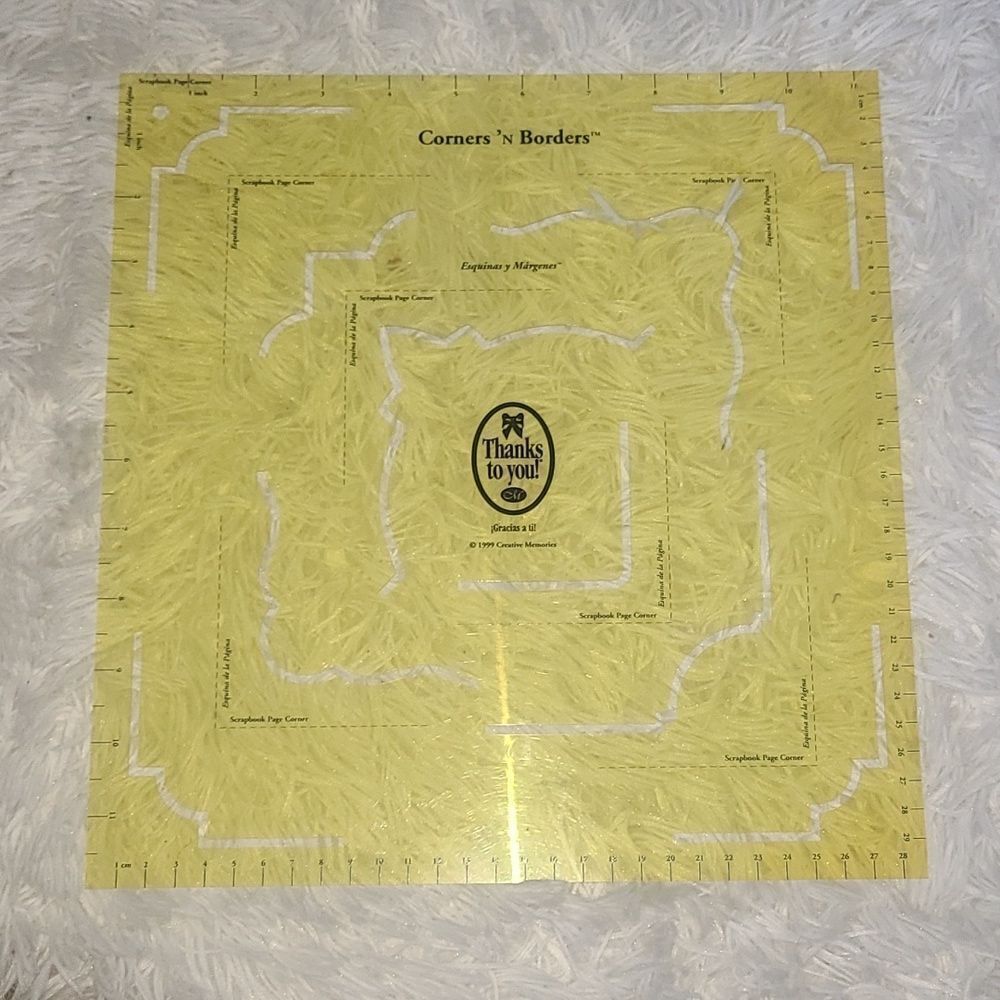 Creative Memories vintage 1999 borders yellow scrapbook accessory